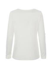 Kremowa bluzka damska longsleeve LSLDT-0024-12(W22)-04