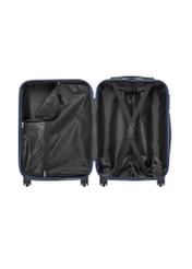 Small suitcase on wheels WALAB-0077-7D-19(W26), product view inside on white background.