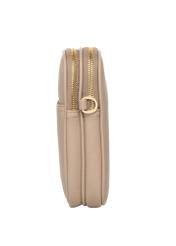 Beige mini women's phone bag TOREC-1368-1B(Z26), side product view on white background.