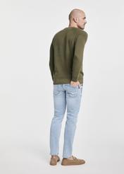 Green men's cotton sweater SWEMT-0166-55(W25)-06