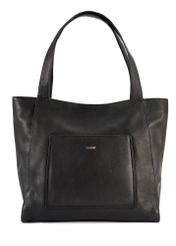 Black leather women's handbag TORES-1144-99(Z25) - front product view on white background.