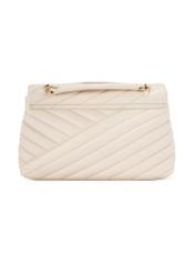 Cream-colored leather women's handbag TORES-1285-0B(W26)