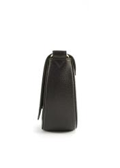 Leather semi-circular women's handbag TORES-1190-99(Z25), product visible from the side, photo on a white background.