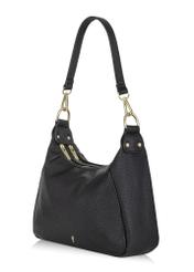 Non-rigid black shoulder bag TOREC-0885-99(W24)-06