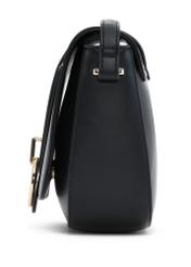 Black women's messenger bag TOREC-0627E-99(Z25), side view of the product on a white background.