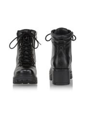 Women's black leather boots BUTYD-1020-99(Z23)-03