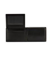 Black leather women's wallet PORES-0976-99(Z25), product view from the inside on a white background.-02