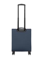 Small suitcase on wheels WALNY-0045-7D-19(W26) - product view from the back, on a white background.