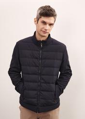 Men's quilted jacket with stand-up collar KURMT-0290-69(W23)-02