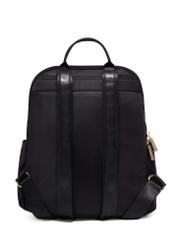 Black women's backpack with pockets TOREN-0350-99(Z26) - product view from the back, on a white background.