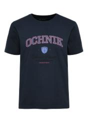 Navy blue men's t-shirt with print TSHMT-0111-68(Z24)-03