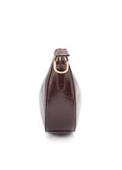 Burgundy leather women's hobo bag TORES-1180-49(Z25), side view of the product on a white background.