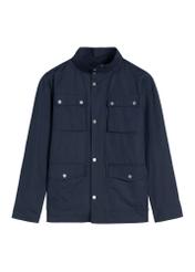 Men's navy blue transitional jacket KURMT-0376-7D(W26), front product view on white background.