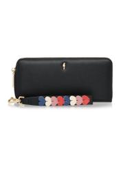 Large black women's wallet with handle POREC-0394-99(Z24)-01