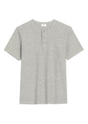 Men's gray ribbed t-shirt TSHMT-0159-9B(Z26), front product view on white background.