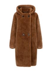 Women's wool double-breasted fur coat FUTDW-0024-24(Z23)-05