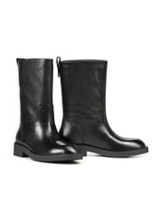 Women's leather ankle boots BUTYD-1216-99(Z25), diagonal product view on a white background.