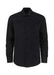 Men's black slim shirt KOSMT-0302-99(Z24)-04