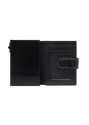 Men's leather compact wallet PORMS-0707-99(Z26), product view inside on white background.