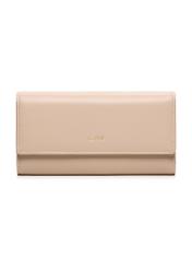 Beige large women's wallet POREC-0398A-81(Z25), product view from the front on a white background.