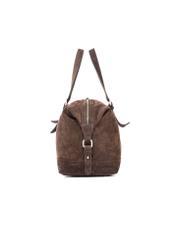 Chocolate leather men's bag TORMS-0476-90(Z25), side product view on white background.