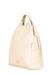 Cream women's backpack made of imitation leather TOREC-0923A-12(W25)-02