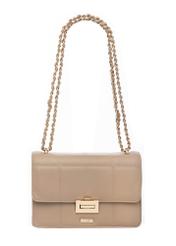 Small women's handbag in camel color TOREC-1186-1D(W26) - front product view, on a white background.