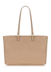 Beige women's handbag with pocket TOREC-0753-81(W23)-04