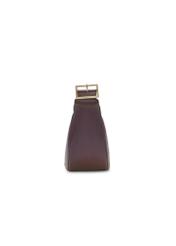 Burgundy semi-circular women's handbag TORES-1350-4D(Z26). Side view on a white background.