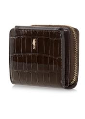 Women's small brown croco wallet POREC-0352-90(Z24)-03