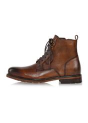 Brown leather men's boots BUTYM-0469-89(Z24)-05