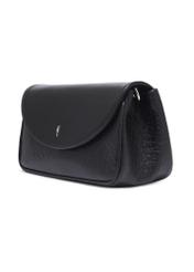 Classic black leather women's handbag TORES-1371-99(Z26), diagonal product view on white background.