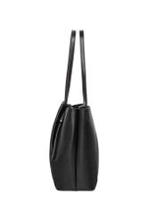 Large black shopper bag TOREC-1386-99(Z26), side view of the product on a white background.