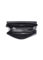 Classic black leather women's handbag TORES-1371-99(Z26), product view inside on white background.