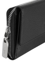 Large black leather women's wallet PORES-0801P-99(Z24)-08