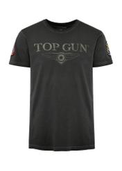 Black men's cotton t-shirt TOP GUN TSHMT-0117-99(Z24)