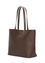 Women's brown shopper bag TOREC-0816-1H(Z26), diagonal product view on a white background.