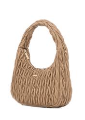 Beige women's shoulder bag TOREC-1101-24(Z25), diagonal product view on a white background.