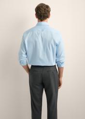 Light blue men's slim shirt KOSMT-0351A-7A(Z26)