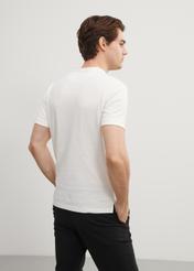 White polo shirt with stand-up collar POLMT-0061-11(W24)-03