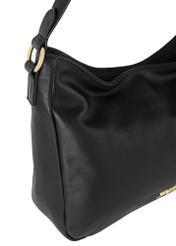 Black leather women's hobo handbag TORES-0937-99(Z24)-06