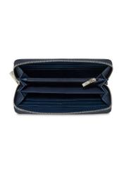 Large navy blue women's wallet POREC-0418-69(Z25), product view from the inside on a white background.