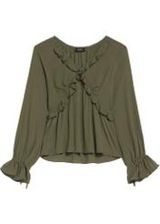 Women's khaki blouse BLUDT-0194-55(Z25)