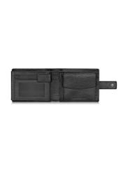Men's leather wallet with snap closure PORMS-0536A-99(Z25) - top view of the open product on a white background.