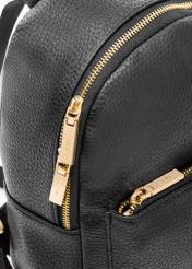 Black women's backpack TOREC-0996A-99(Z25), close-up of product details on white background.