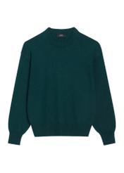 Turquoise oversize women's sweater SWEDT-0280-7F(Z26), front view of the product on a white background.