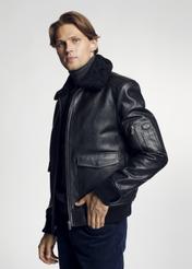 Krótka sportowa kurtka męska bomber jacket KURMS-0206-1148(Z21)-02