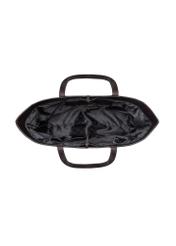 Brown large leather women's handbag TORES-1299-1H(W26), product view inside on white background.