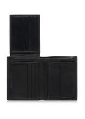 Black leather men's wallet PORMS-0464A-99(W23)-04