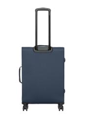 Medium suitcase on wheels WALNY-0045-7D-24(W26) - product view from the back, on a white background.
